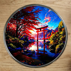 Magnet Paysage Japonais illustré à la main en Anjou