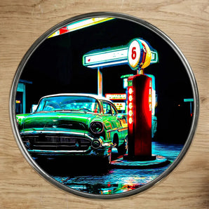 Magnet Voiture Vintage illustré à la main en Anjou