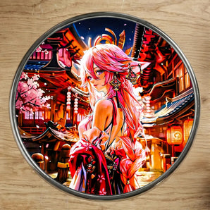 Magnet Yae Miko Genshin Impact illustré à la main en Anjou