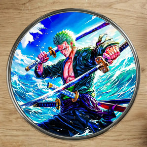 Magnet Zoro One Piece illustré à la main en Anjou