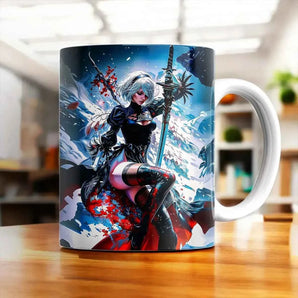 Mug 2B Nier Automata illustré à la main en Anjou