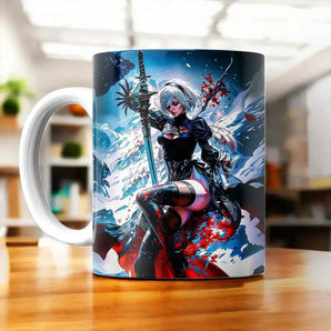 Tasse 2B Nier Automata illustrée à la main en Anjou