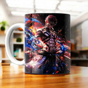 Tasse Akaza Demon Slayer illustrée à la main en Anjou