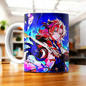 Tasse Albedo Genshin Impact illustrée à la main en Anjou
