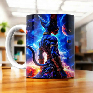 Tasse Beerus Dragon Ball illustrée à la main en Anjou
