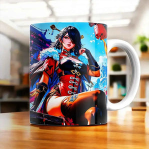 Mug Beidou Genshin Impact illustré à la main en Anjou