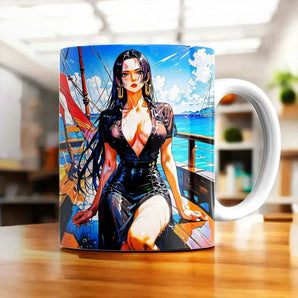 Mug Boa Hancock One Piece illustré à la main en Anjou