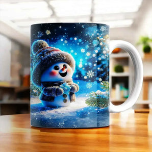 Mug Bonhomme de Neige Mignon illustré à la main en Anjou