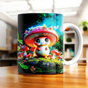 Mug Champignon illustré à la main en Anjou
