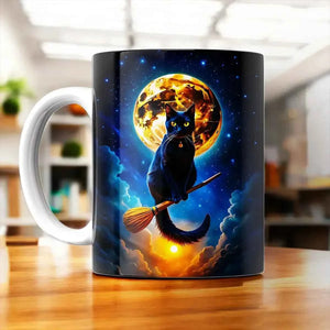 Tasse Chat Balais illustrée à la main en Anjou