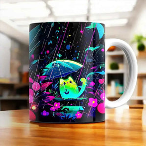 Mug Chat Néon illustré à la main en Anjou