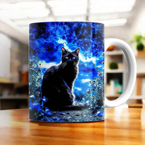 Mug Chat Noir illustré à la main en Anjou