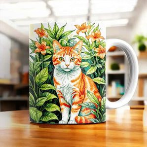 Mug Chat Paisible illustré à la main en Anjou