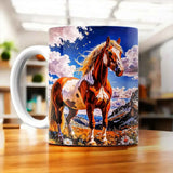 Tasse Cheval Majestueux illustrée à la main en Anjou