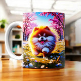 Tasse Chien Fluffy illustrée à la main en Anjou