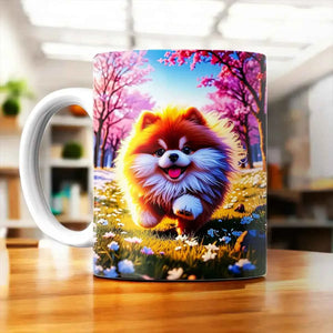 Tasse Chien Fluffy illustrée à la main en Anjou