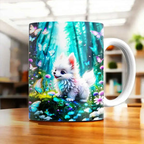 Mug Chien Papillon illustré à la main en Anjou