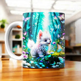 Tasse Chien Papillon illustrée à la main en Anjou