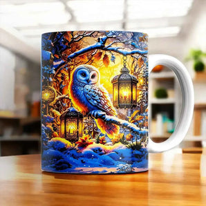 Mug Chouette illustré à la main en Anjou