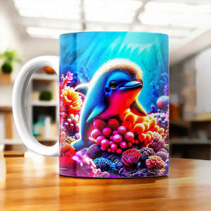 Tasse Dauphin illustrée à la main en Anjou
