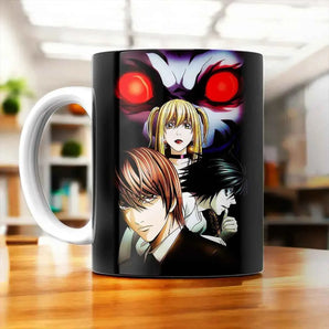 Tasse Personnages Death Note illustrée à la main en Anjou