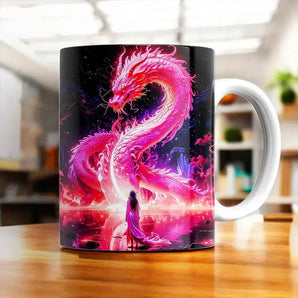 Mug Dragon Chinois illustré à la main en Anjou