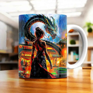 Mug Dragon Japonais illustré à la main en Anjou