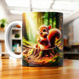 Tasse Écureuil Forêt illustrée à la main en Anjou