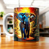Tasse Éléphant Ancien illustrée à la main en Anjou