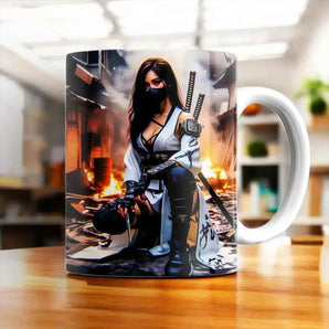 Mug Ninja illustré à la main en Anjou