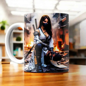 Mug Ninja illustré à la main en Anjou