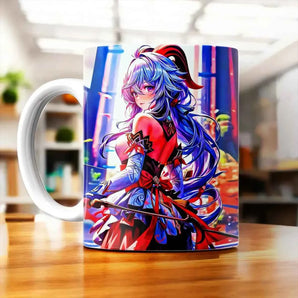 Tasse Ganyu Genshin Impact illustrée à la main en Anjou