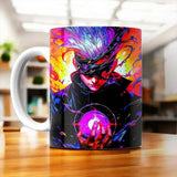 Tasse Gojo Jujutsu Kaisen illustrée à la main en Anjou