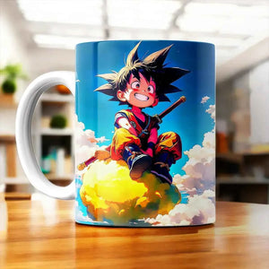 Mug Goku Nuage Magique Dragon Ball illustré à la main en Anjou