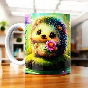 Tasse Hérisson illustrée à la main en Anjou
