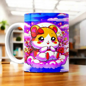 Tasse Hamtaro illustrée à la main en Anjou