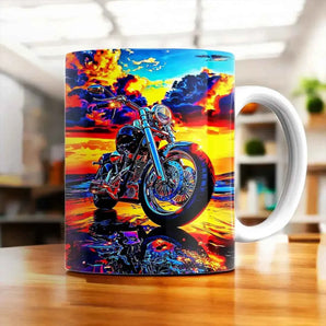 Mug Harley Davidson illustré à la main en Anjou