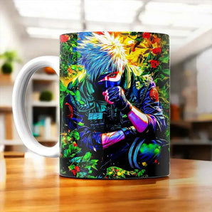 Tasse Kakashi Naruto illustrée à la main en Anjou