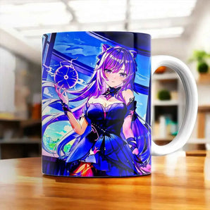 Mug Keqing Genshin Impact illustré à la main en Anjou