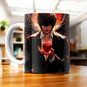 Tasse Kira Death Note illustrée à la main en Anjou