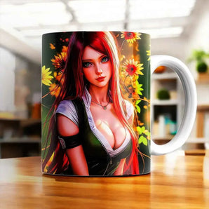 Mug Kushina Naruto illustré à la main en Anjou