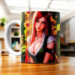 Tasse Kushina Naruto illustrée à la main en Anjou