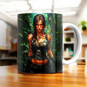 Mug Lara Croft illustré à la main en Anjou