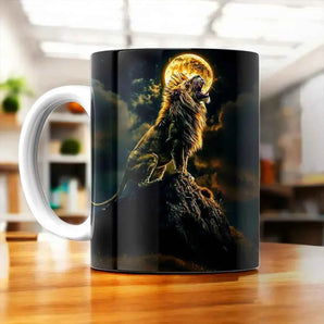 Tasse Lion Rugissant illustrée à la main en Anjou