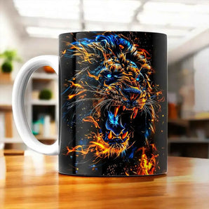 Tasse Tête de Lion illustrée à la main en Anjou