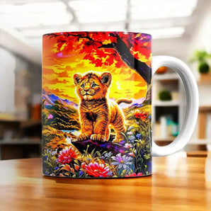 Mug Lionceau illustré à la main en Anjou