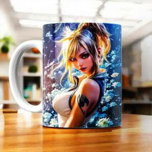 Tasse Lucy Heartfilia Fairy Tail illustrée à la main en Anjou