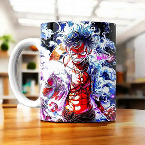 Tasse Luffy Gear 5 One Piece illustrée à la main en Anjou