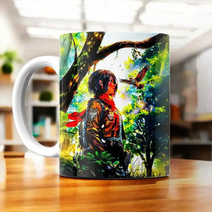 Tasse Mikasa Attaque des Titans illustrée à la main en Anjou