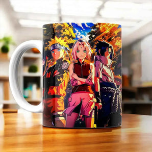 Tasse Naruto Equipe 7 illustrée à la main en Anjou
